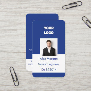 Königsblaues Corporate Executive Photo-ID-Abzeiche Visitenkarte
