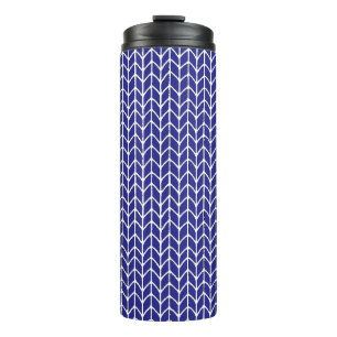 KÖNIGSBLAUES GESTRICKTES Thermotumbler Thermosbecher