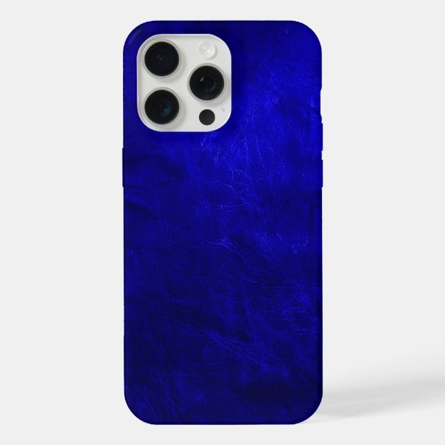Königsblaues Leder iPhone Hülle (Rückseite)