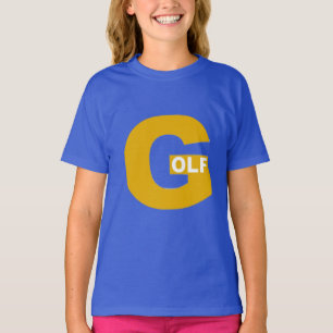 Königsblaues T-Shirt Kinder DESIGN GOLF