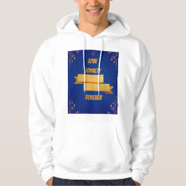 Königsblaues und goldenes Hochzeits-T-Shirt-Design Hoodie