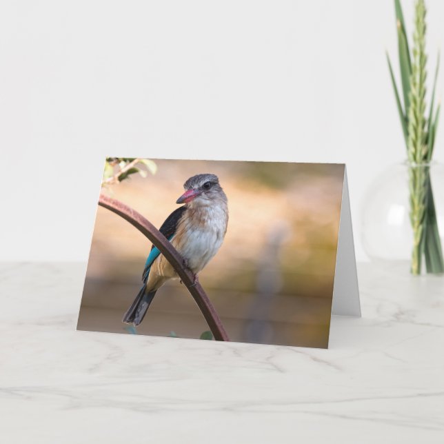 Königsfisch aus Holz, Botsuana Feiertagskarte (Vorderseite)