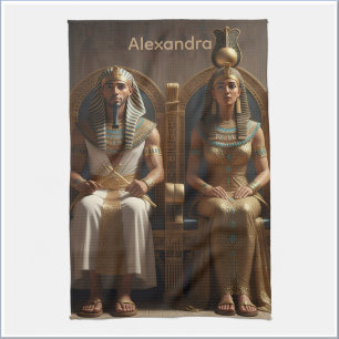 Königshaus des alten Ägypten König & Königin Geschirrtuch