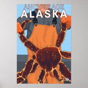 Königskrabbe-Fischer - Anchorage, Alaska Poster