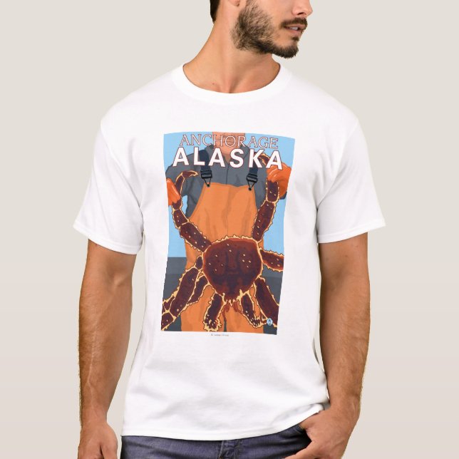 Königskrabbe-Fischer - Anchorage, Alaska T-Shirt (Vorderseite)