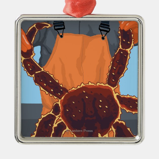 Königskrabbe-Fischer - Pike-Platz-Markt, Seattle Ornament Aus Metall (Vorne)