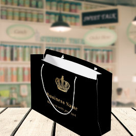 Königskrone aus schwarzem Gold Große Geschenktüte