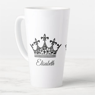 Königskrone Blumengebirge Schwarz-weiß schön Vinta Milchtasse