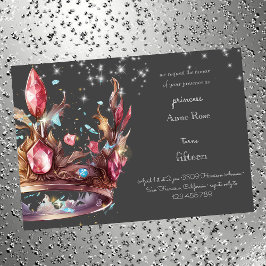 Königskrone Princess zum Geburtstag Einladung