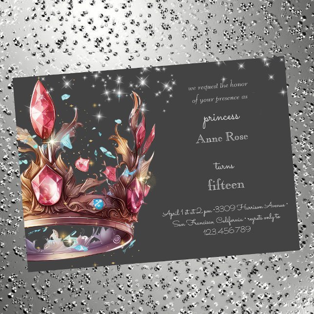 Königskrone Princess zum Geburtstag Einladung (Von Creator hochgeladen)