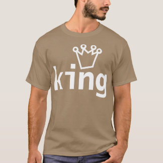 Königskrone-Typografie Weißer Text T-Shirt