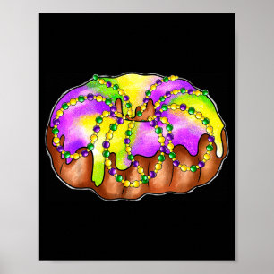 Königskuchen Mardi Gras Festival Für Männer Frauen Poster