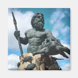 Königsneptune am Strand von Virginia Magnet