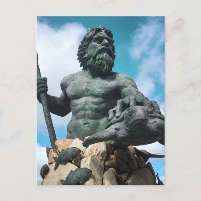 Königsneptune am Strand von Virginia Postkarte (Vorderseite)