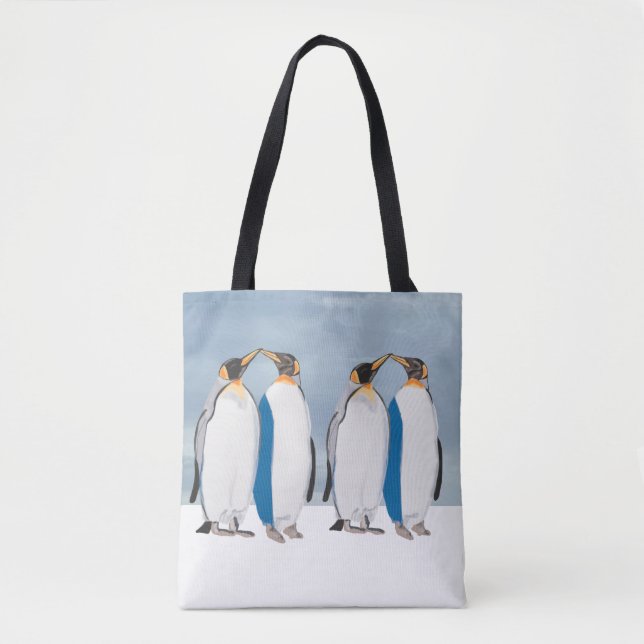 Königspinguin-Paar beim Küssen  (Vorderseite)