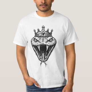 Königsschlangen-Kronen-Tattoo-Stil T-Shirt