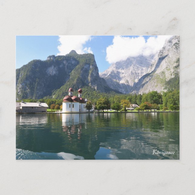 Königssee Bayerische Alpen Postkarte (Vorderseite)