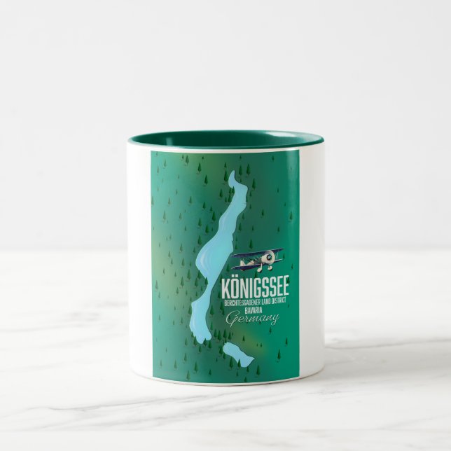 Königssee Berchtesgadener Deutschland Zweifarbige Tasse (Mittel)