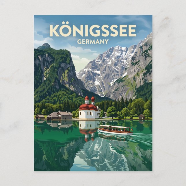 Königssee Deutschland Postkarte (Vorderseite)