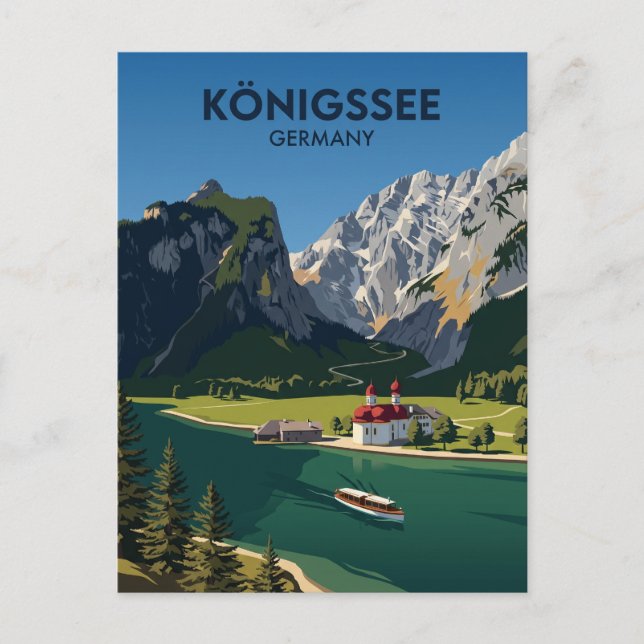 Königssee Deutschland Postkarte (Vorderseite)