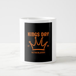 Königstag 2026 Niederlande orange Kronen-Tasse Jumbo-Tasse