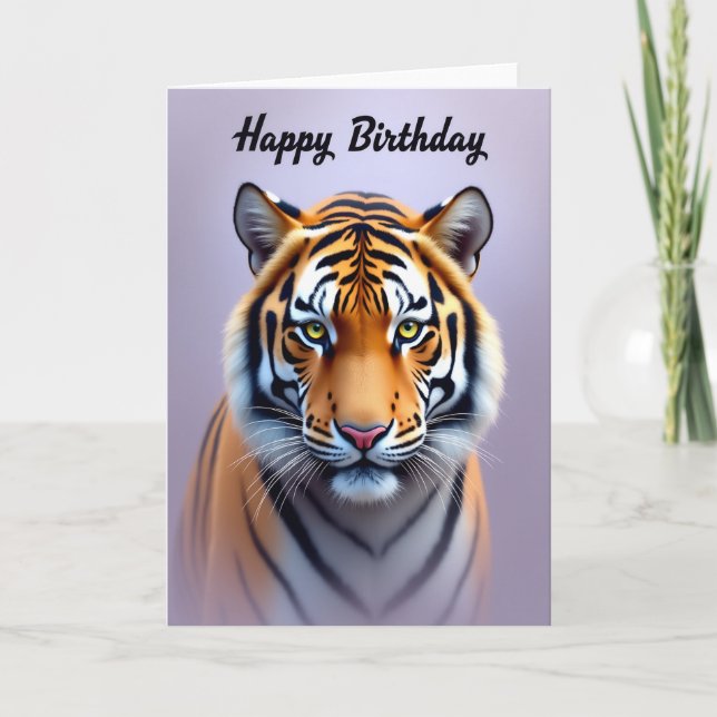 Königstiger-Geburtstagskarte Karte (Vorderseite)