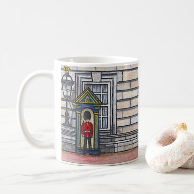 Königswache-Malerei Kaffeetasse (Mit Donut)