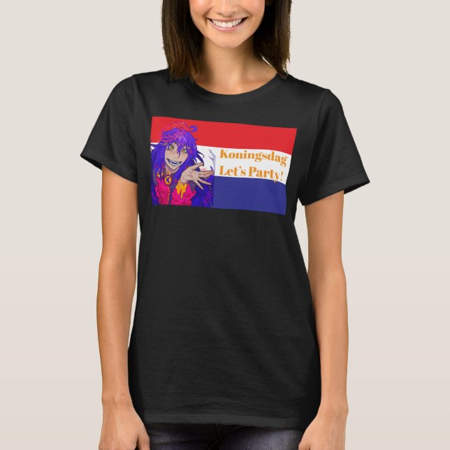 Koningsdag anime T-Shirt (Vorderseite)