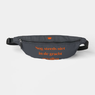 Koningsdag heuptasje - Oranje Tekst - gracht -  Bauchtasche