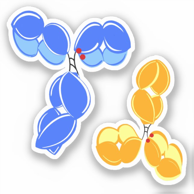 Konjugat von DAR2 blau/gelb Aufkleber (Vorderseite)