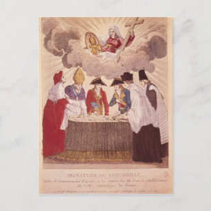 Konkordat zwischen Napoleon und Papst Pius VII Postkarte