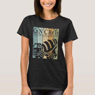 Konkrete Bauarbeiten an regelmäßigen Tischelemente T-Shirt