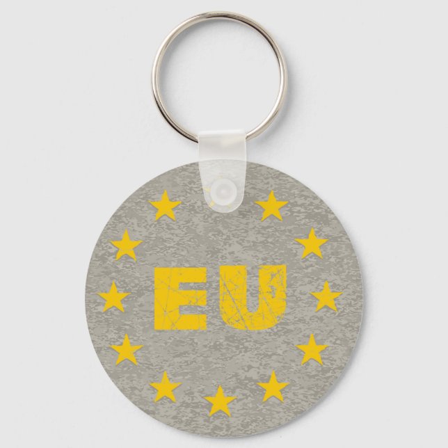 Konkrete EU-Flagge Schlüsselanhänger (Vorderseite)