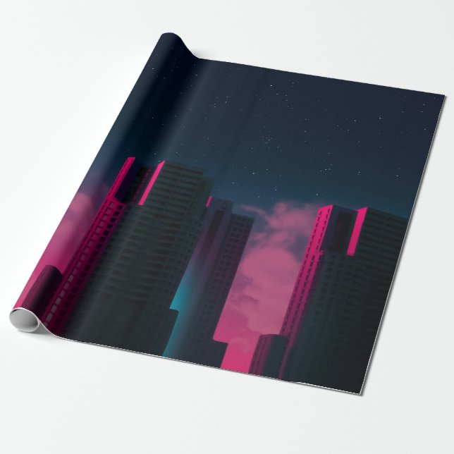 KONKRETE GEBÄUDE IN DER NÄHE WEISSER SCHWELLEN GESCHENKPAPIER (Ungerollt)