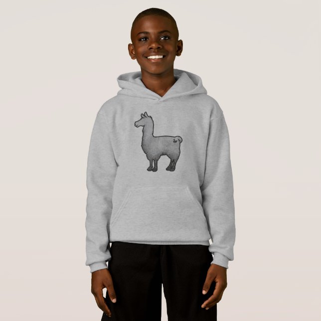 Konkreter LamaHoodie Hoodie (Vorne ganz)