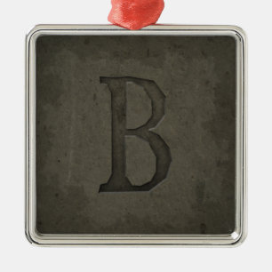 Konkreter Monogramm-Buchstabe B Ornament Aus Metall