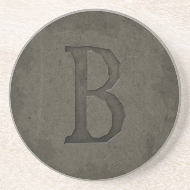 Konkreter Monogramm-Buchstabe B Untersetzer (Vorne)