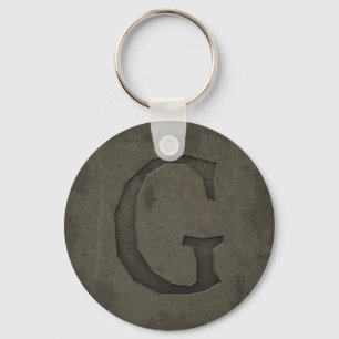 Konkreter Monogramm-Buchstabe G Schlüsselanhänger