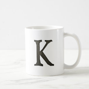 Konkreter Monogramm-Buchstabe K Kaffeetasse