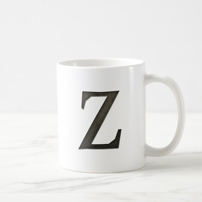 Konkreter Monogramm-Buchstabe Z Kaffeetasse (Rechts)