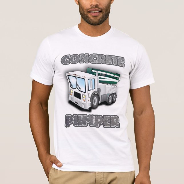 Konkreter pumpender LKW T-Shirt (Vorderseite)
