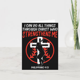 Können alle Dinge Baseball Religiöse Schrift Desig Karte