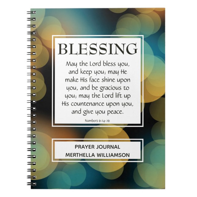 KÖNNEN DER HERR BEGEISTERN SIE Zahlen 6:24-26 Gebe Notizblock (Vorderseite)