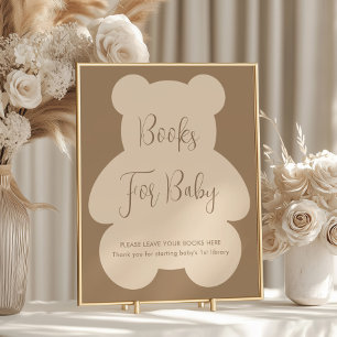 Können kaum Beige Baby Shower Bücher für Baby wart Poster
