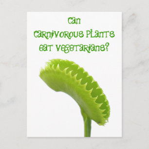 Können Pflanze von Fleischfressern Vegetarier esse Postkarte