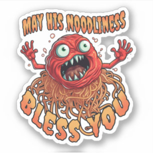 KÖNNEN SEINE NOODLINESS SEGE SIE SPAGHETTI & MEATB AUFKLEBER