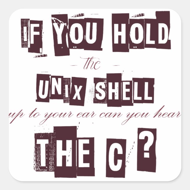 Können Sie das C hören Quadratischer Aufkleber (Vorderseite)