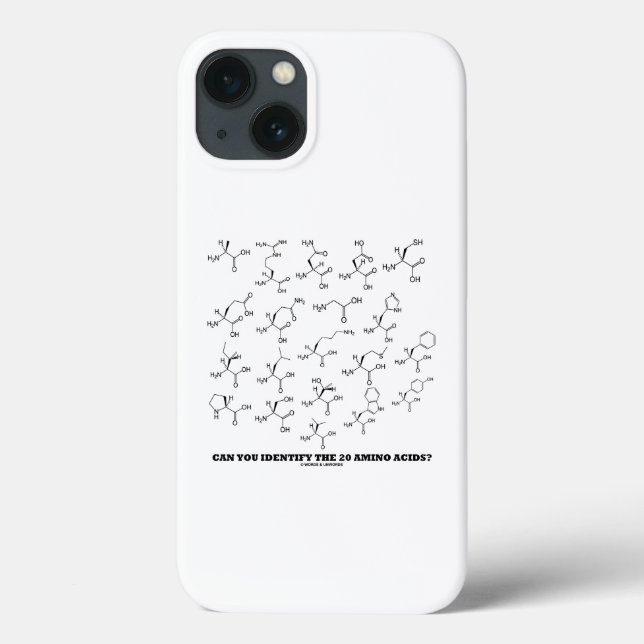 Können Sie die 20 Aminosäuren identifizieren? Bioc Case-Mate iPhone Hülle (Rückseite)