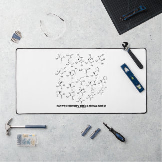 Können Sie die 20 Aminosäuren identifizieren? Chem Schreibtischunterlage