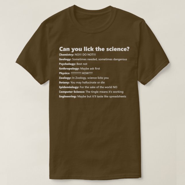 Können Sie die Wissenschaft lesen? T-Shirt (Design vorne)